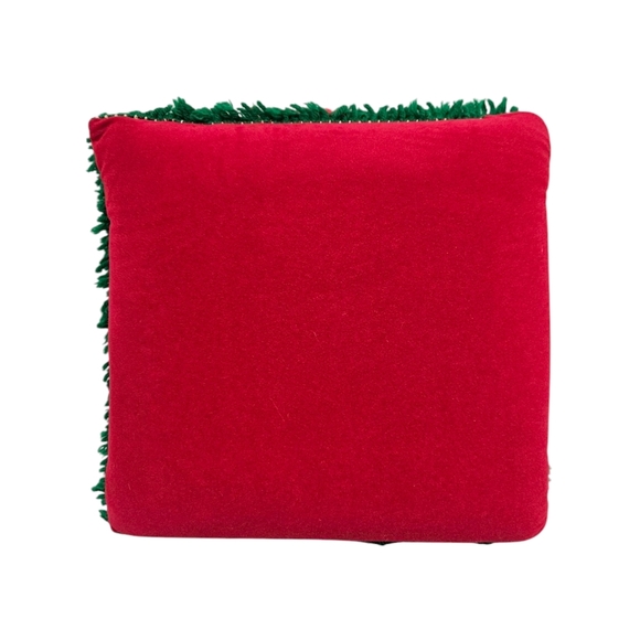 Vintage 70s Santa Claus Handmade Latch Hook Throw Pillow Accent Pillow 14x15 - Picture 4 of 5